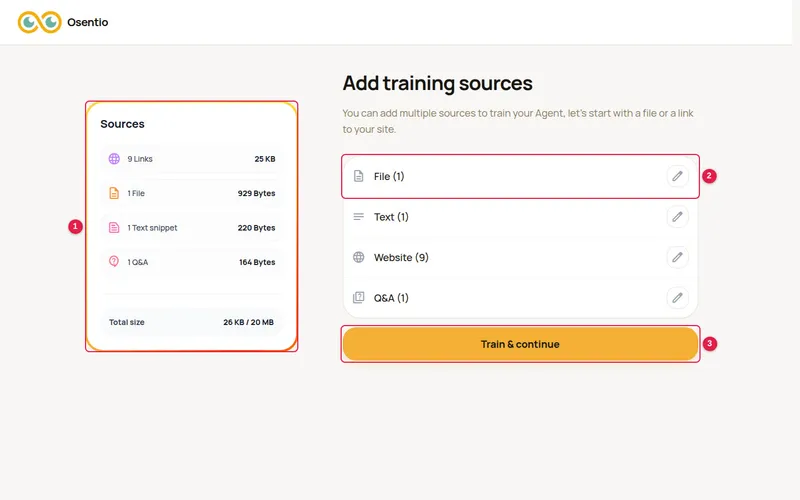 Add training sources