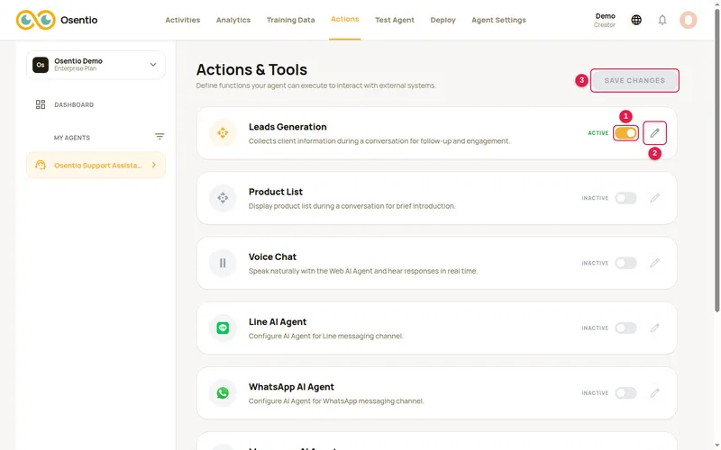 Actions & Tools