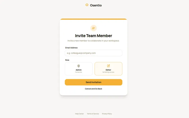 Invite Team Member